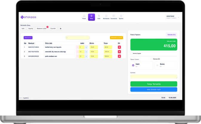satış programı, barkodlu satış, hızlı satış, perakende satış